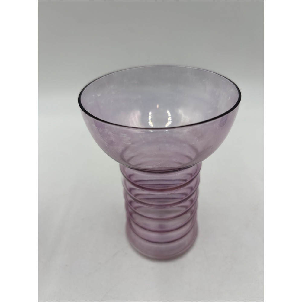 Dunbar Aramis Ringed Ribbed Iridescent Pearl Diver 1930s Glasse MCM Flaws Lilac